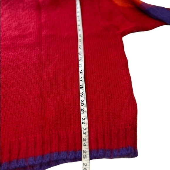 Vintage Mohair Blend Fuzzy Soft Pop Art 80s 90s Women Sweater - Picture 8 of 10